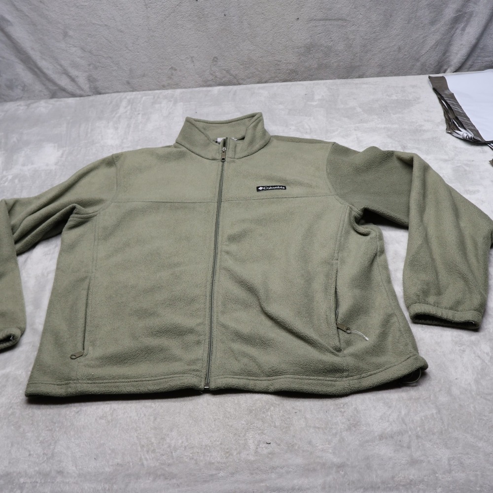 Columbia Jacket Men XL Green Steens Mountain 2.0 Full Zip Fleece Hiking Outdoor